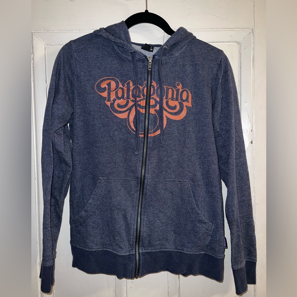 Patagonia Blue Zip Up Hoodie
